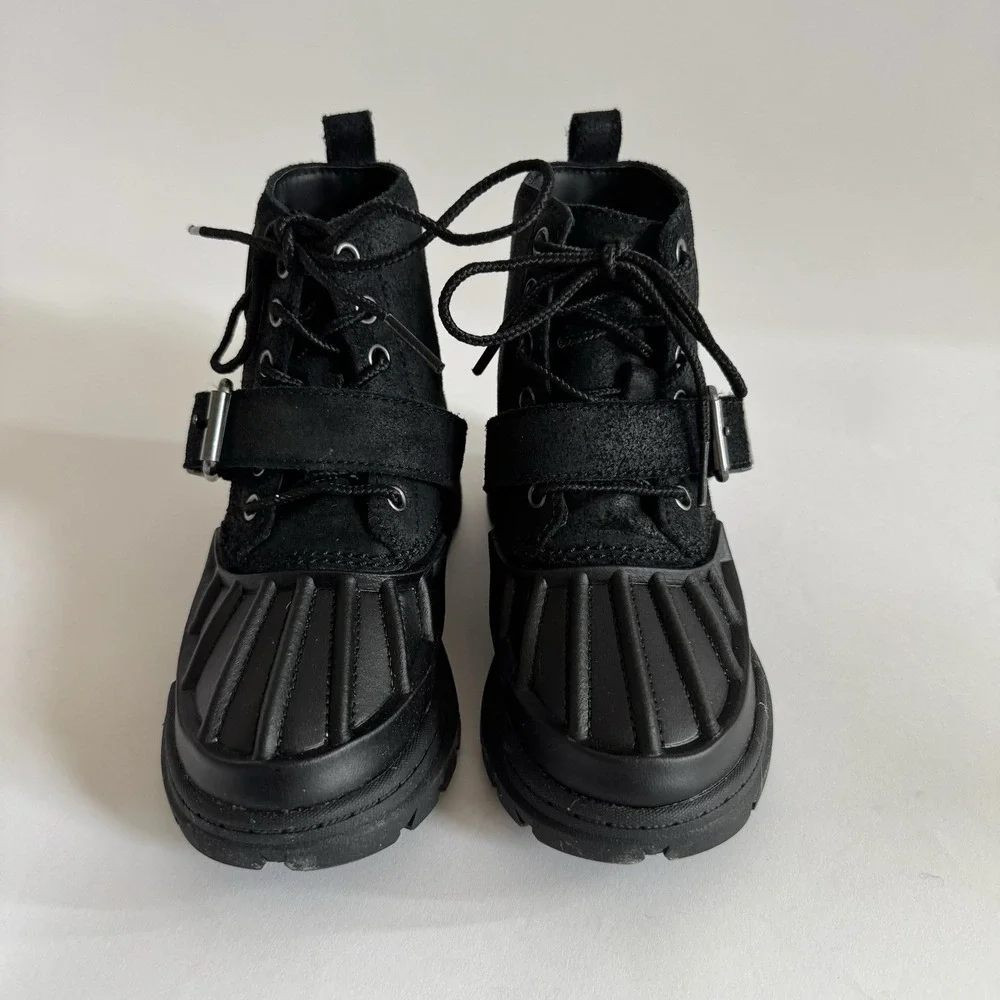 Polo Ralph Lauren Kids Boys‎ Black Oslo High Top Boots 11 Child Streetwear Duck